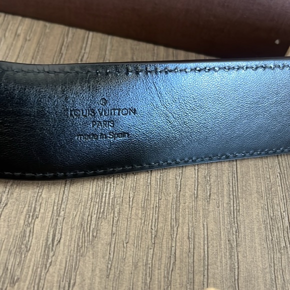 Louis Vuitton Micro Damier Brown Suede Men’s Belt - Picture 5 of 5